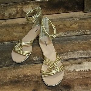 Gold Gladiator Sandals